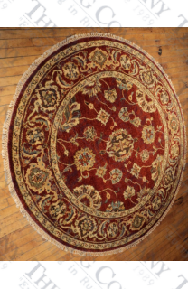 Oushak Red, Red Lt. Tea Wash (6' round)