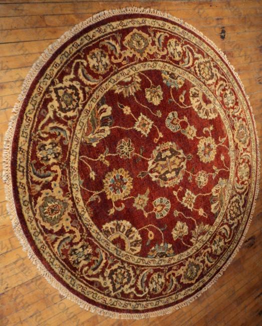 Oushak Red, Red Lt. Tea Wash (6' round)